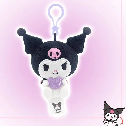 Sanrio Kuromi Heart Series Plush Keyring