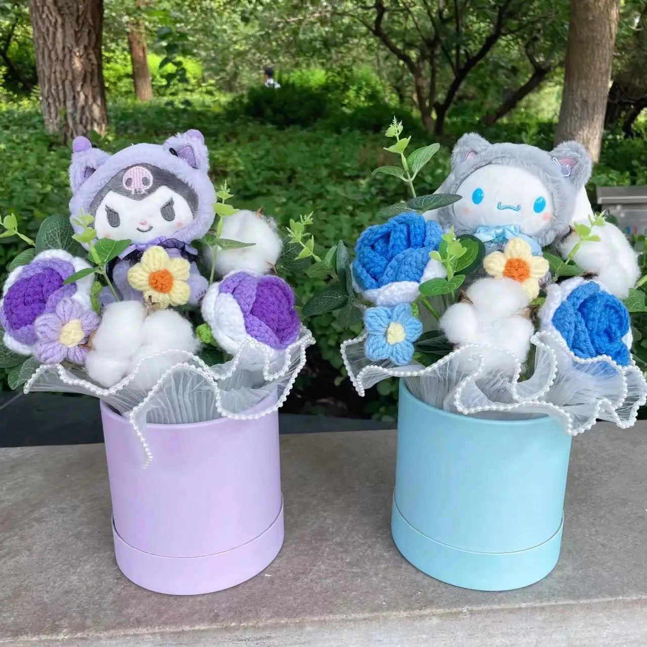 Sanrio Kuromi Hug Bucket | Adorable Plush & Flower Bouquet