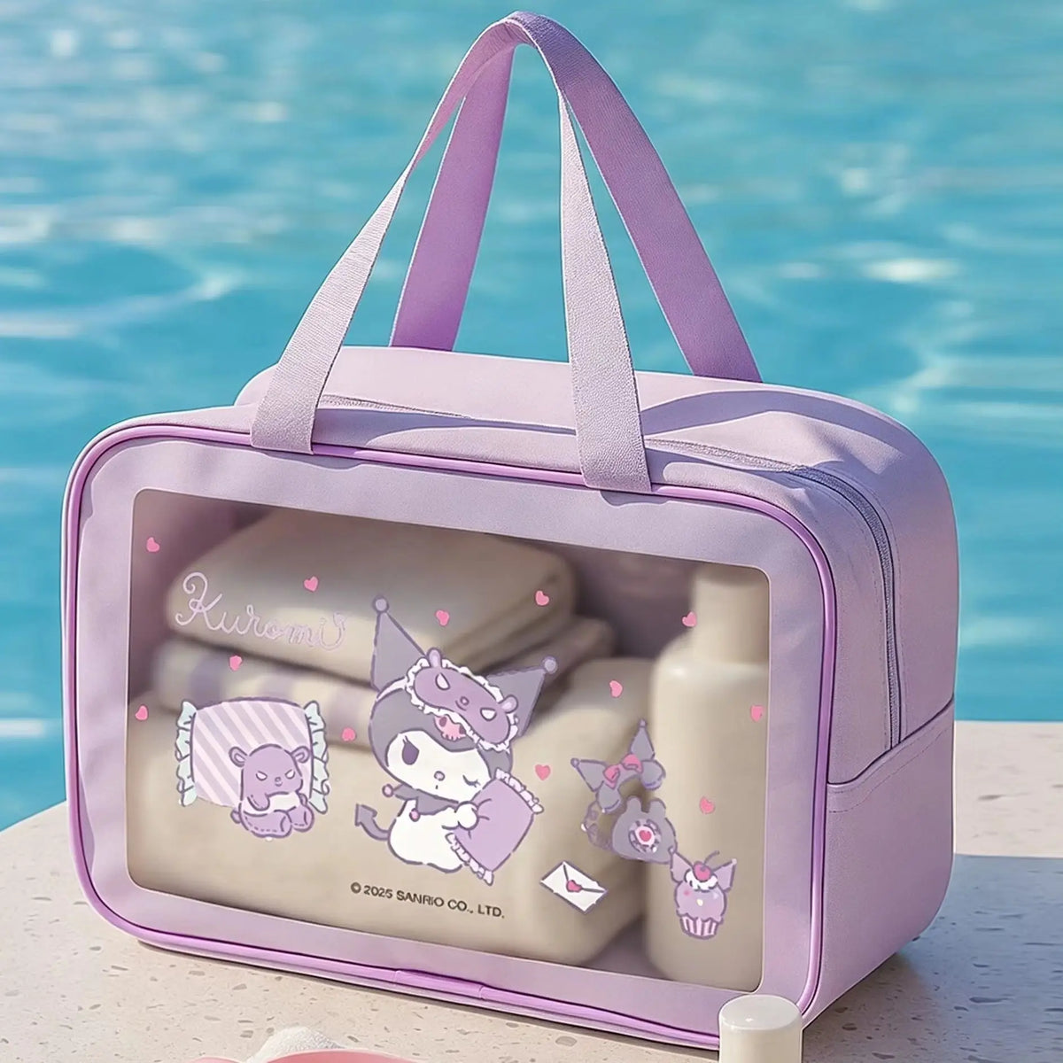 Sanrio Kuromi Kawaii Waterproof Clear Storage Bag | Portable Organizer