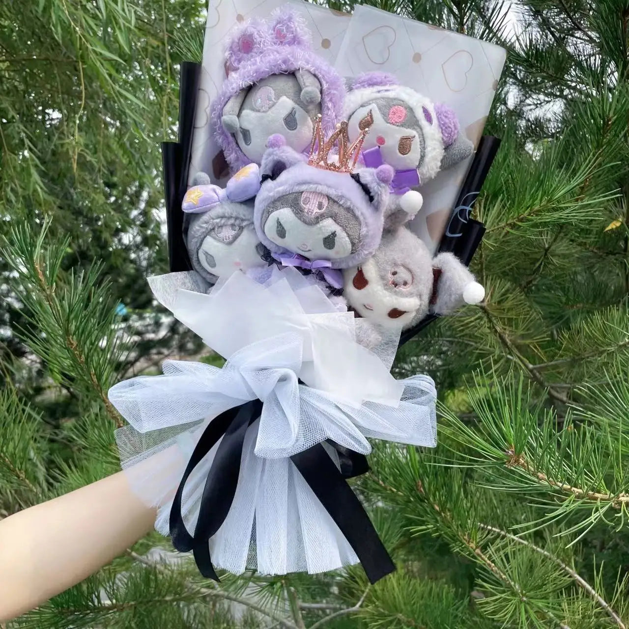 Sanrio Kuromi Plush Bouquet | Five Styles with One Crowned Plush