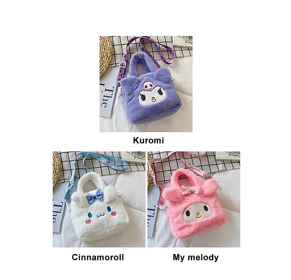 Sanrio Kuromi Plush Handbag: A Fun, Soft Fashion Statement