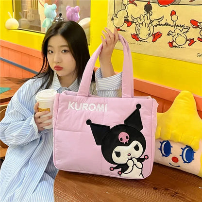 Sanrio Kuromi Tote Bag | Large Capacity Shoulder Bag for Everyday Use