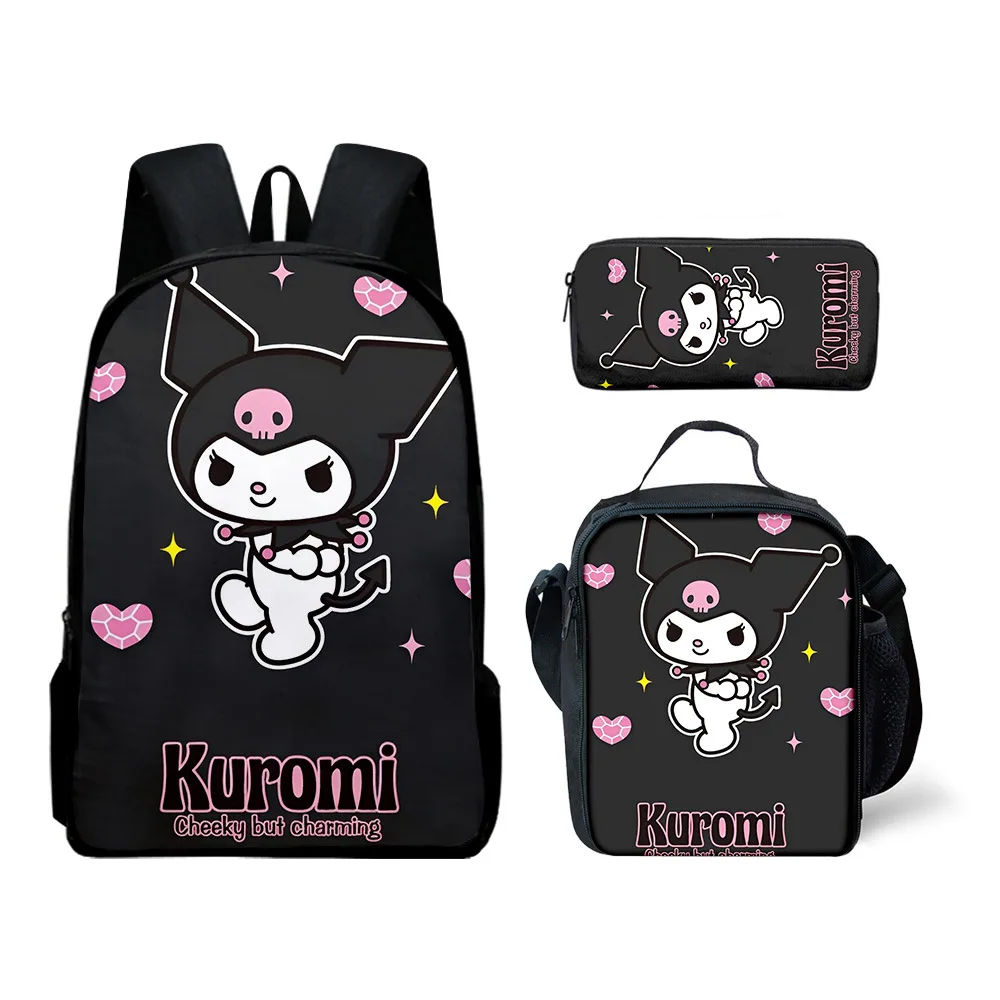Kuromi's Backpack, Shoulder Bag & Pencil Case Set