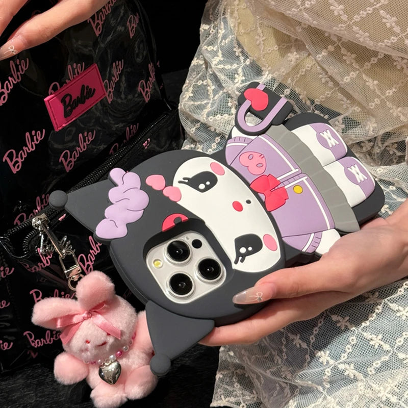 Kuromi's Stylish Handbag 3D Phone Case