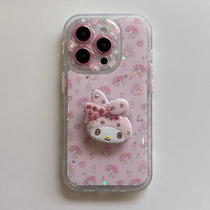 Sanrio My Melody 3D Phone Case – Pink Heart Soft Silicone Protection
