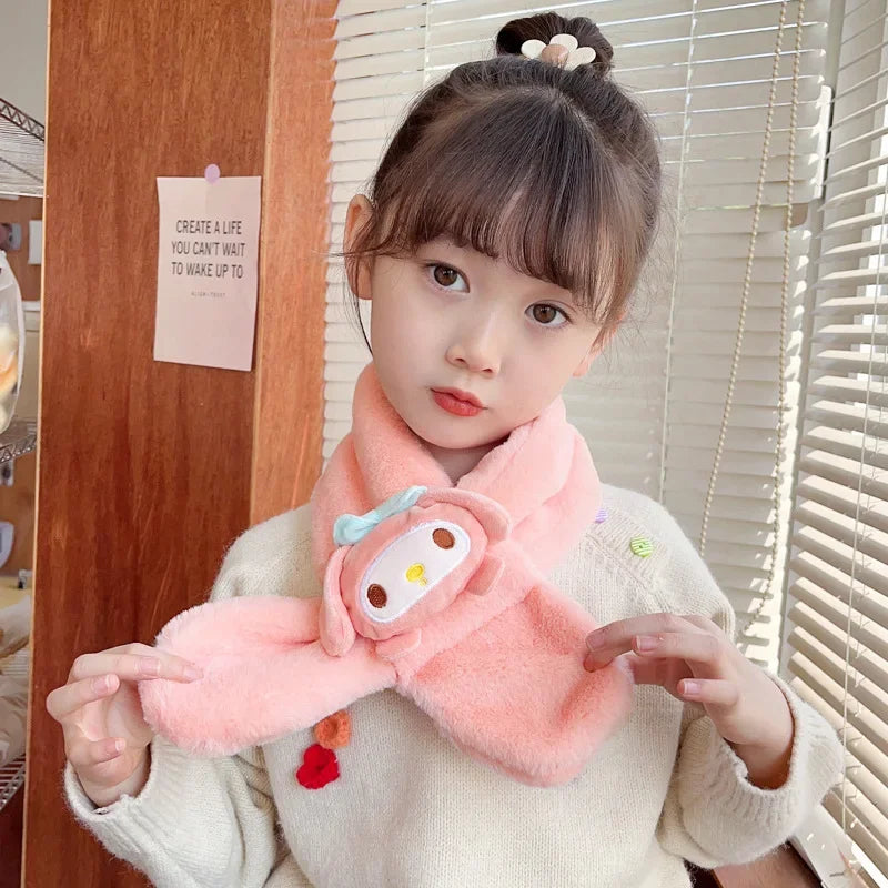 Sanrio My Melody Plush Kids' Winter Scarf – Cozy & Kawaii Winter Essential