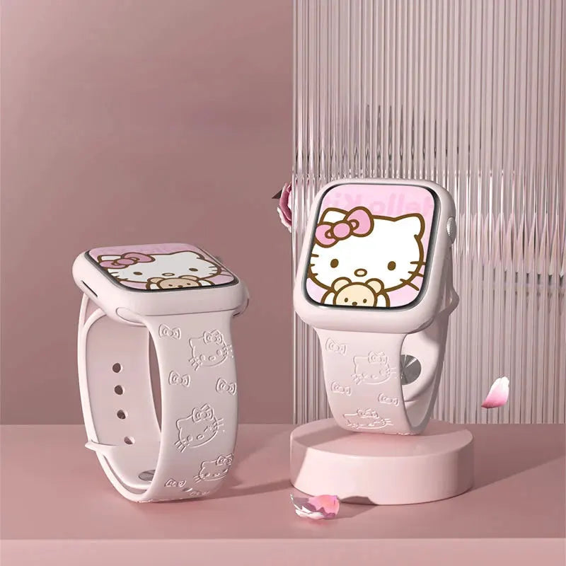 Sanrio PastelPetal Engraved Hello Kitty Wristband