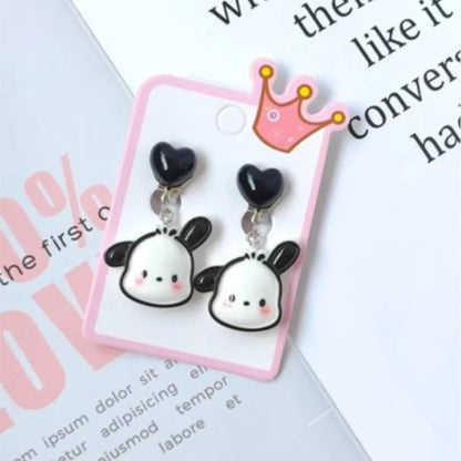 Sanrio Pochacco Ear Clip Pair – Kawaii No-Piercing Accessory Set