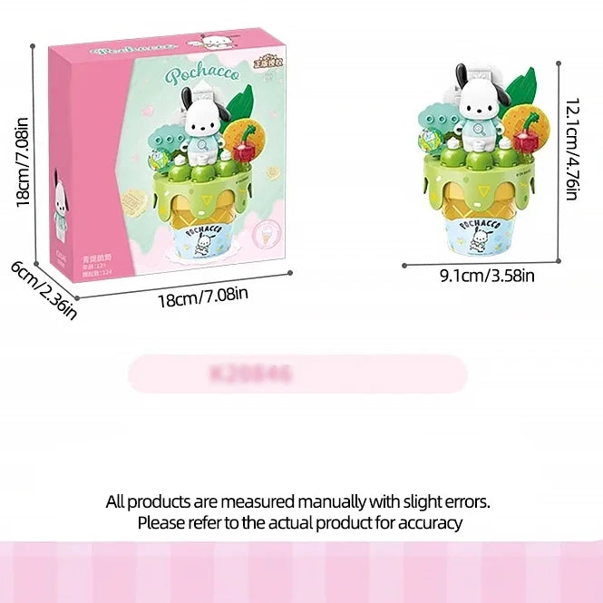 Sanrio Pochacco Green Grape Sweet Cone Series Blocks