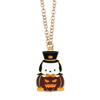 Sanrio Pochacco Halloween Edition Necklace with Pumpkin