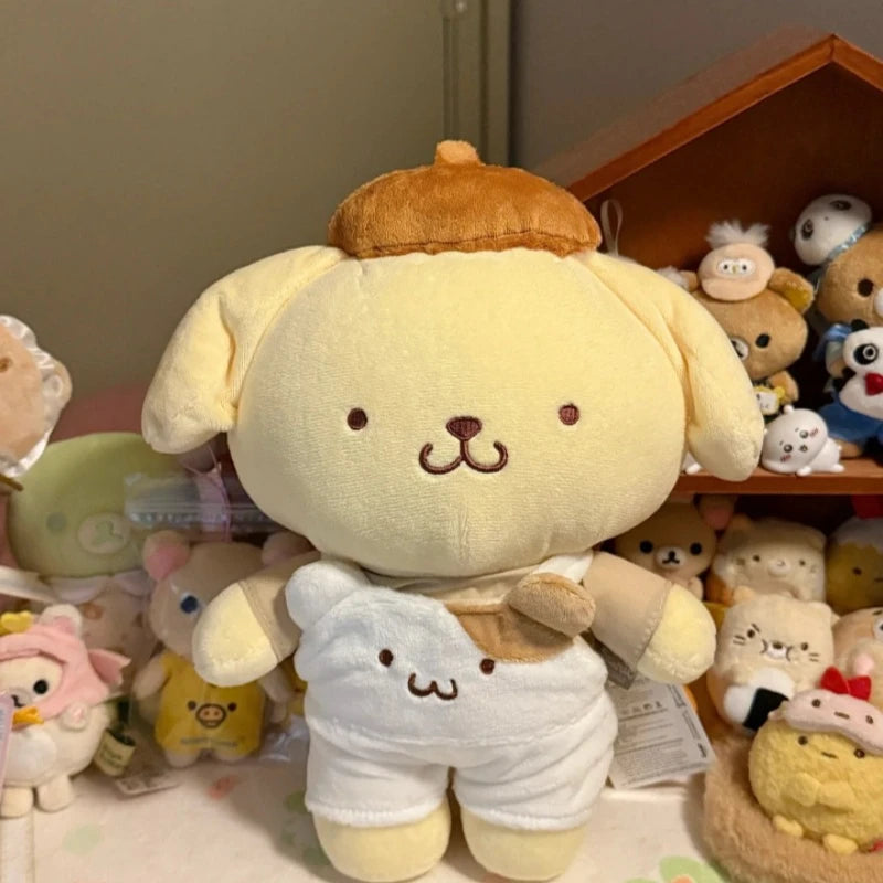 Sanrio Pompompurin Best Friends in Overalls Plush Doll 25cm
