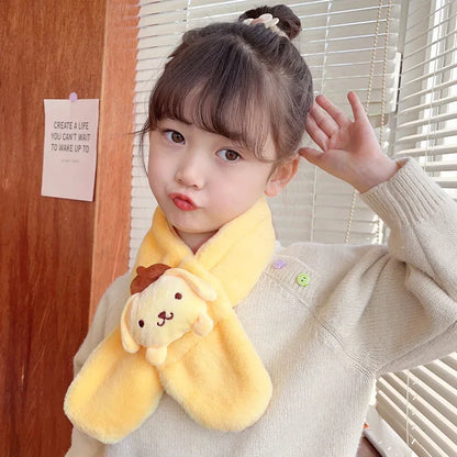 Sanrio Pompompurin Plush Kids' Winter Scarf – Cozy & Kawaii Winter Essential