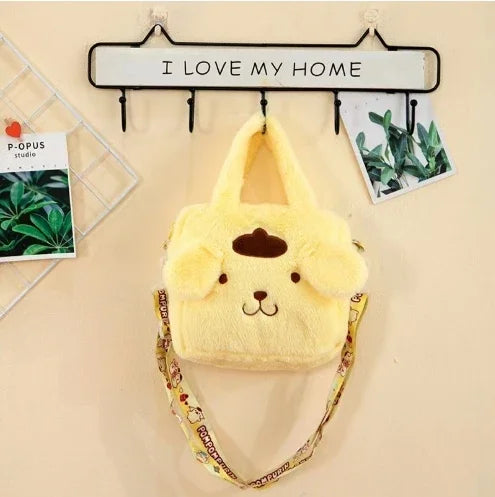 Sanrio Pompompurin Plush Shoulderbag: Cute & Cozy Carry-All