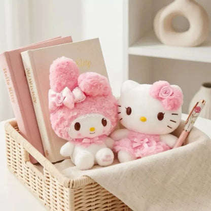 Sanrio Rose Pink Hello Kitty & My Melody Plush Toy