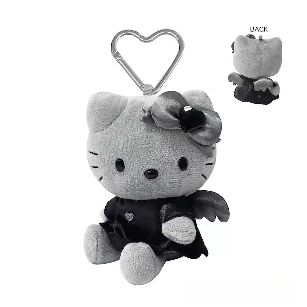 Sanrio Sitting Hello Kitty Black & White Angel Plush Toy
