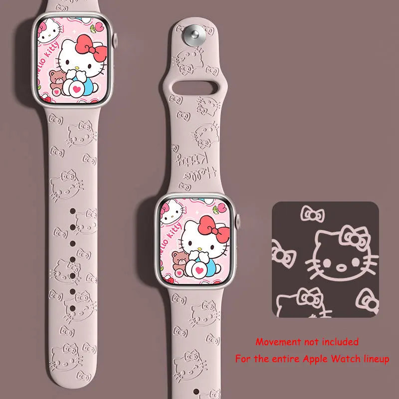 Sanrio SugarPink Kitty Engraved Watch Band