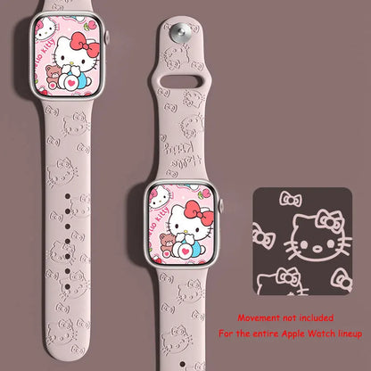 Sanrio SugarPink Kitty Engraved Watch Band