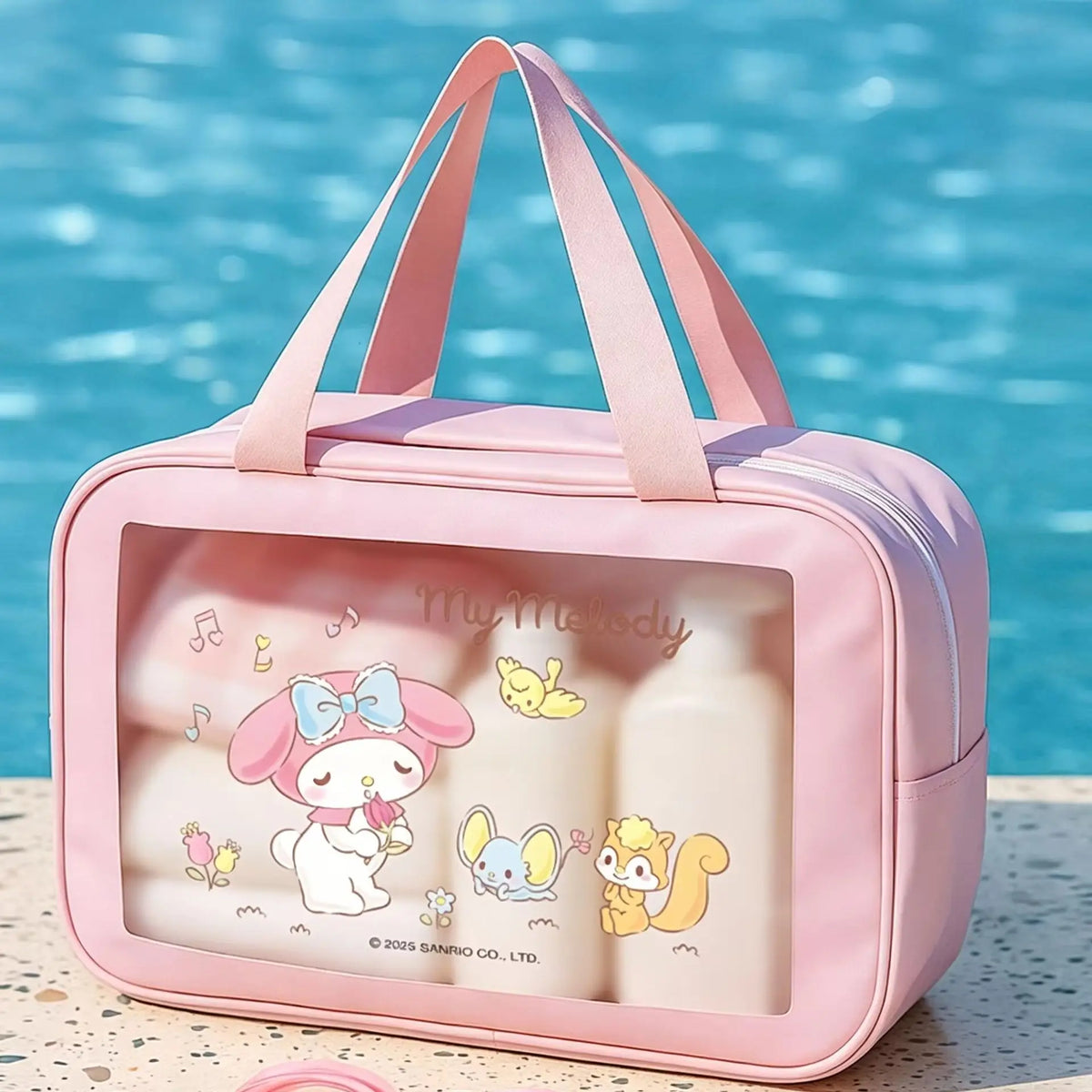 Sanrio Waterproof See-Through Pouch | Portable Travel Organizer