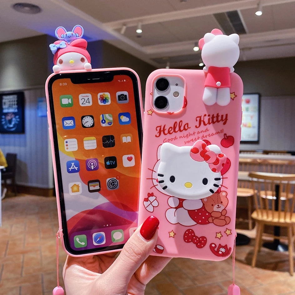 Sanrio Hello Kitty Soft Phone Case With Strap