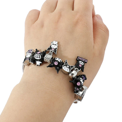 Kuromi Charms Bracelets on wrist shot