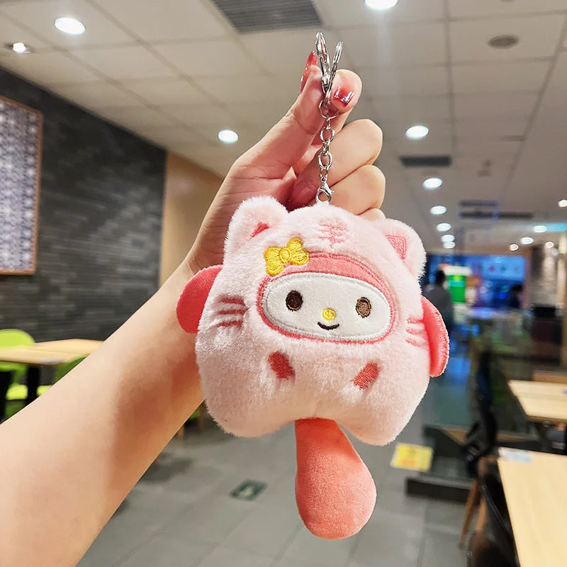 My Melody Little Tiger Plush Keychain with Furry Tail 