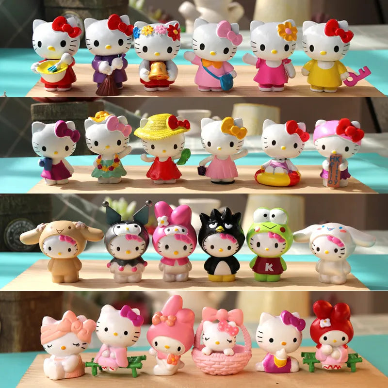 Sanrio Hello Kitty Figure Toy | 6pcs Set Figurine