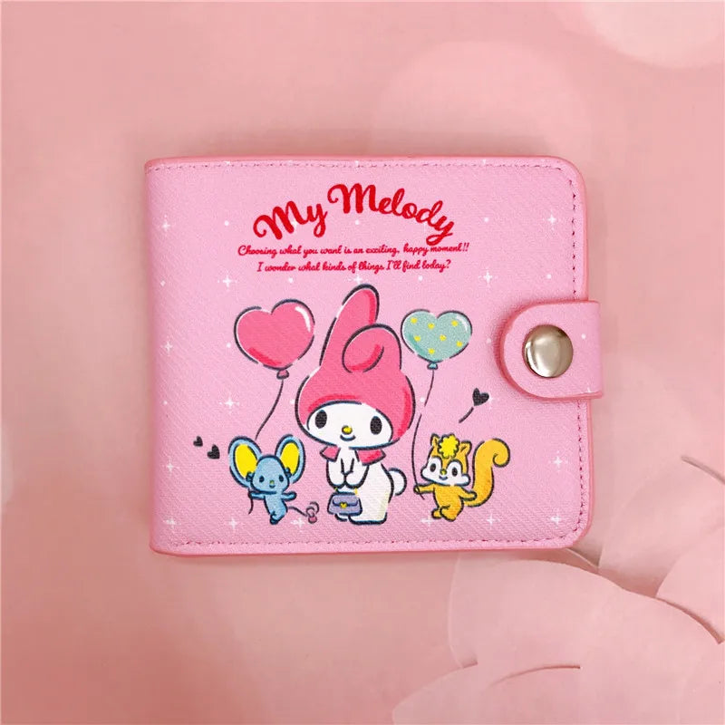 Sanrio Melody Kawaii Coin Purse Card | Holder Wallet With Buttons