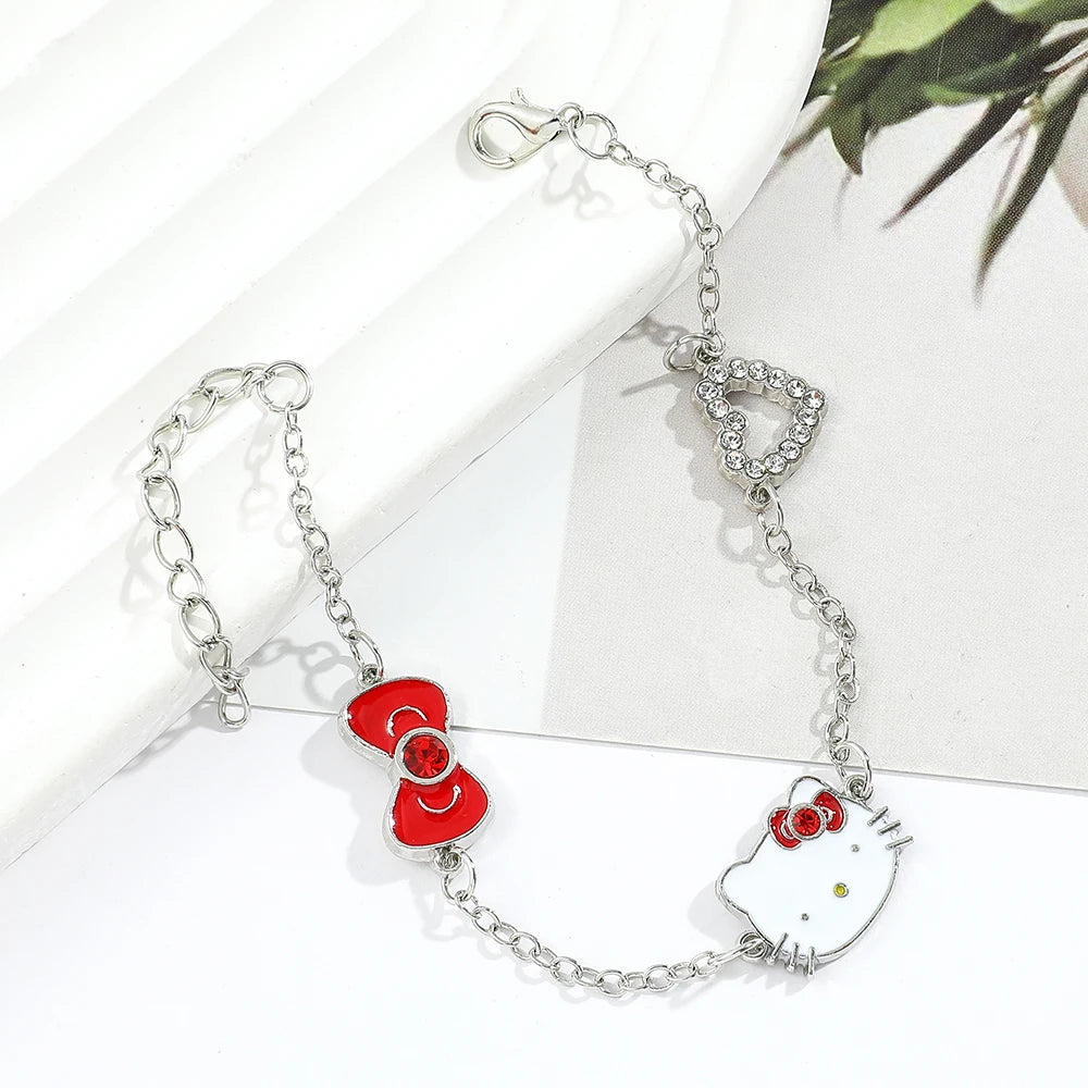 Sanrio Hello Kitty Bangles | Hello Kiity & Heart & Bow-knot Charm