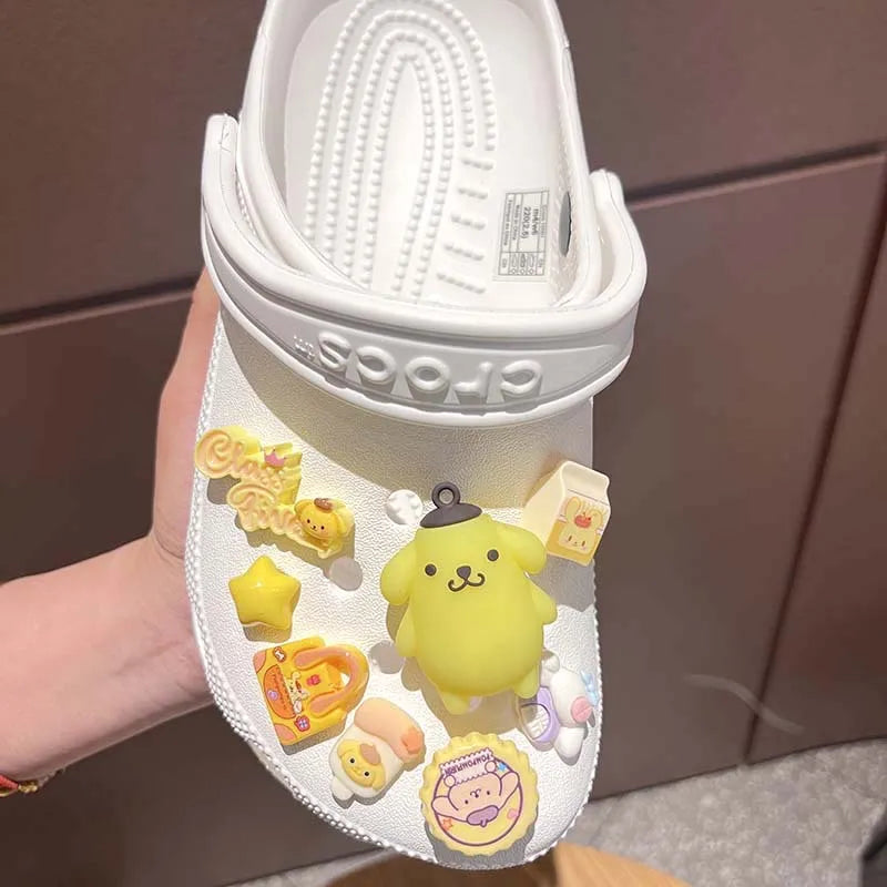 8 Pieces Set of Sanrio Pompompurin LED Shoe Charms