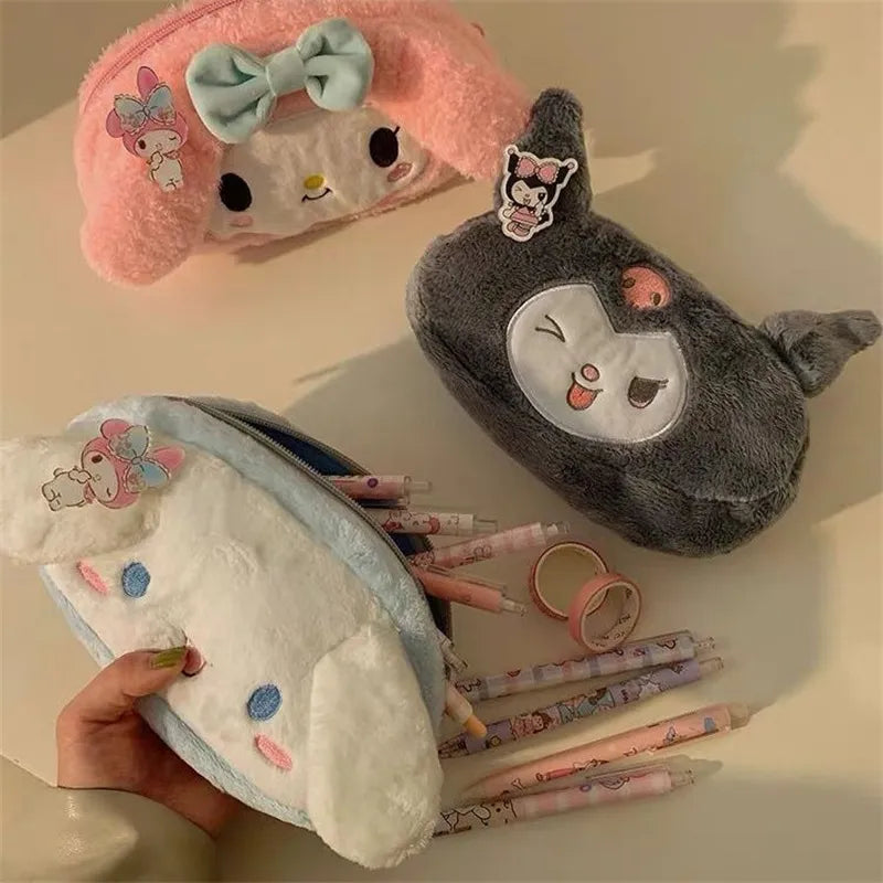 Sanrio Pencil Pouch | Large Capacity Pen Case | Hello Kitty, My Melody, Kuromi, Cinnamoroll