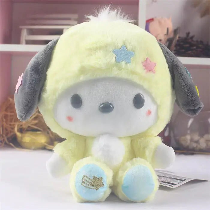 Sanrio Pochacco Plush Toy Dressed in Moon & Star Pajamas