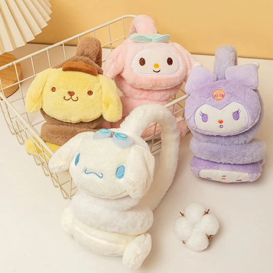 Soft Plush Ear Warmer featuring Sanrio Characters | Fluffy Earmuffs Kuromi, My Melody, Cinnamoroll, Pompompurin