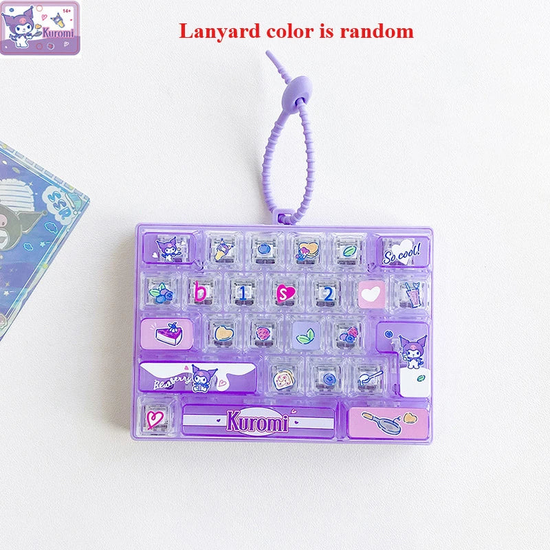 Sanrio Cute Clicky Keyboard Keychain | 26 Keys