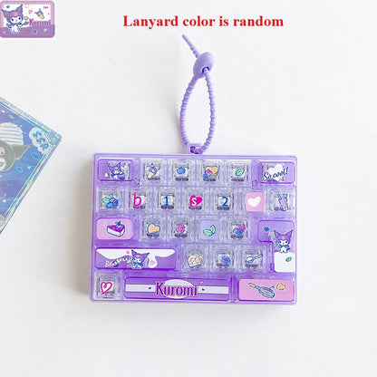 Sanrio Cute Clicky Keyboard Keychain | 26 Keys