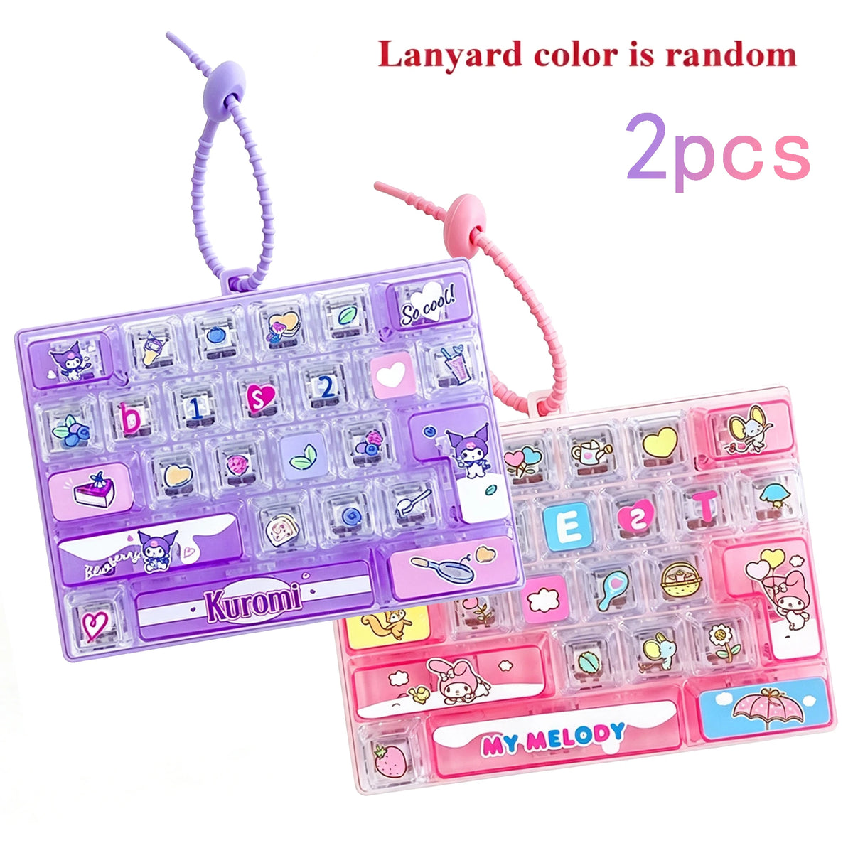 Sanrio Cute Clicky Keyboard Keychain | 26 Keys