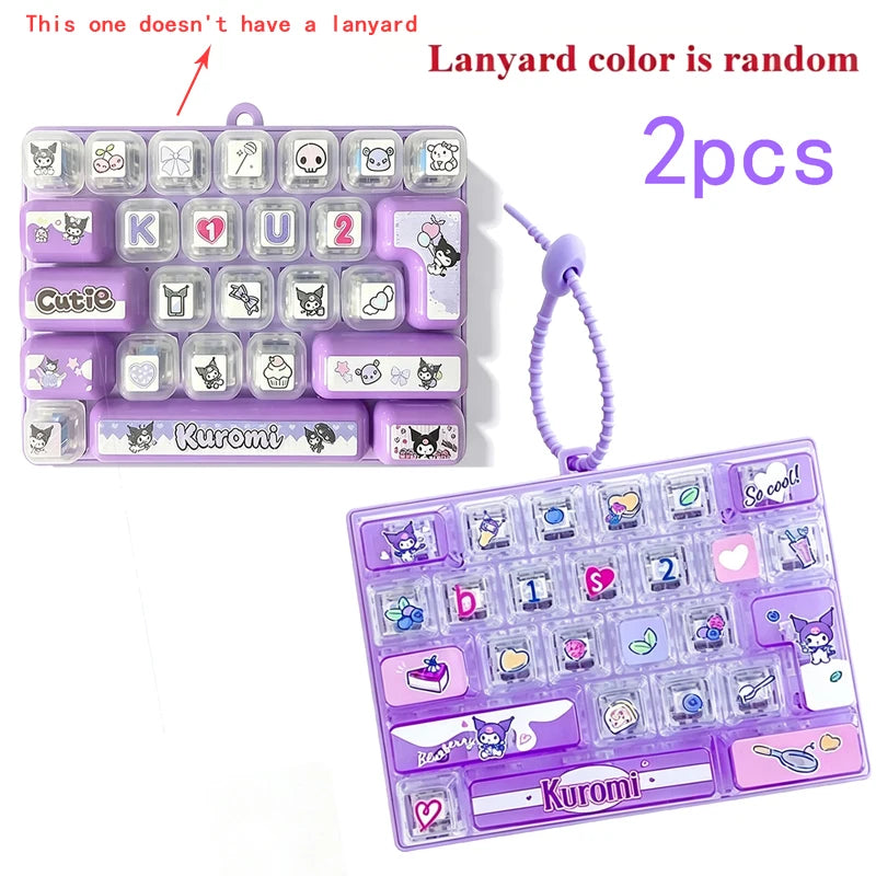 Sanrio Cute Clicky Keyboard Keychain | 26 Keys