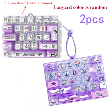 Sanrio Cute Clicky Keyboard Keychain | 26 Keys