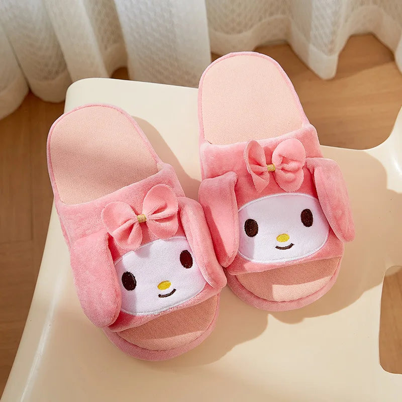 Fluffy My Melody House Slippers by Sanrio | Slippers with Moving Ears