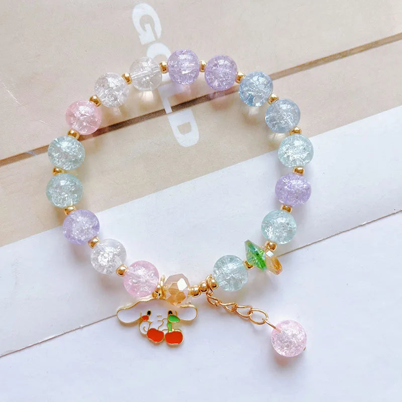 Sanrio Cinnamoroll Beaded Bracelet with Elastic Rope