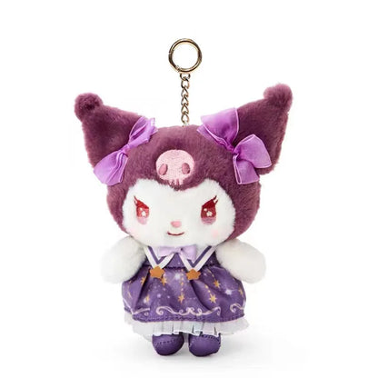 Kuromi plush Keychain in purple dress