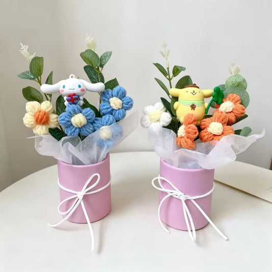Sanrio Cinnamoroll Hug Bucket | Adorable Plush & Flower Bouquet