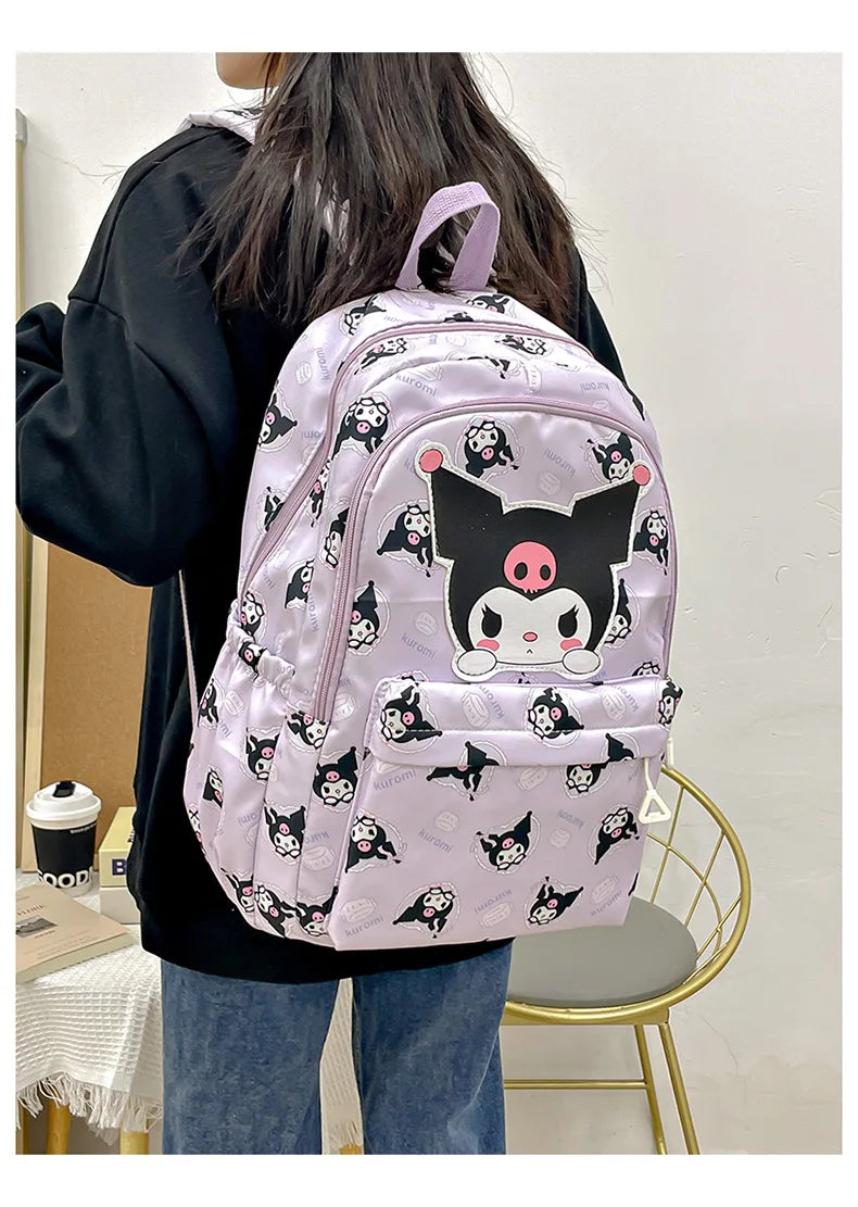 Large Capacity kuromi Canvas Backpack | Perfect for Students