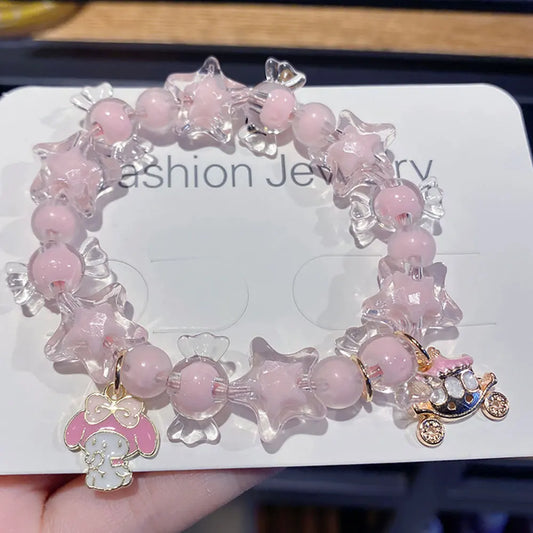 Sanrio Bracelet with Star and Candy Beads and My Melody Charms