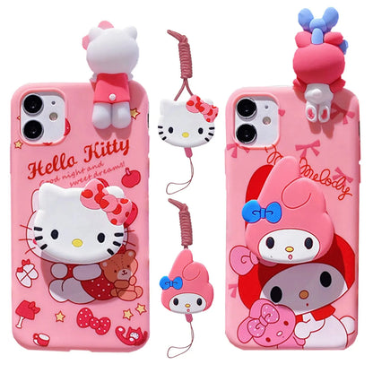 Sanrio Hello Kitty Soft Phone Case With Strap