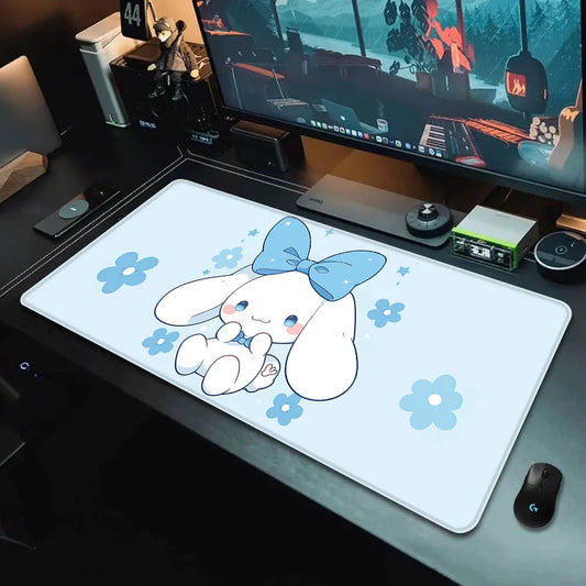 Cute Cinnamoroll Mousepad HD Printing Computer Gamers Locking Edge Non-slip Mouse Pad XXL90x40cm Keyboard PC Desk Pad