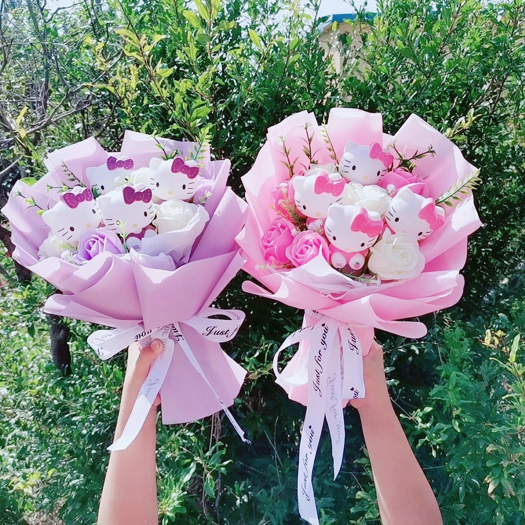Sanrio Hello Kitty Rose Soap Flowers Plush Bouquet Kyoota Sanrio Hello Kitty Rose Soap Flowers Plush Bouquet Kyoota