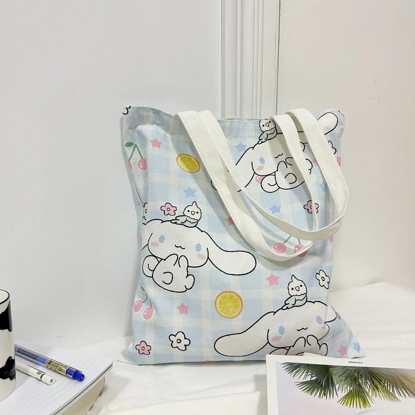 Sanrio Cinnamoroll Large Capacity Shoulder Canvas Bag 