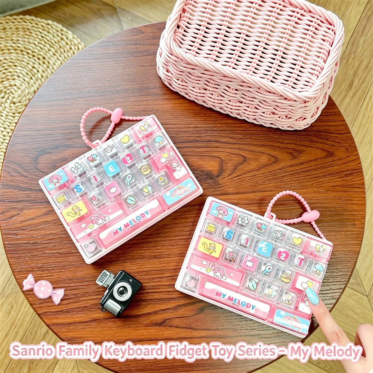 Sanrio Cute Clicky Keyboard Keychain | 26 Keys