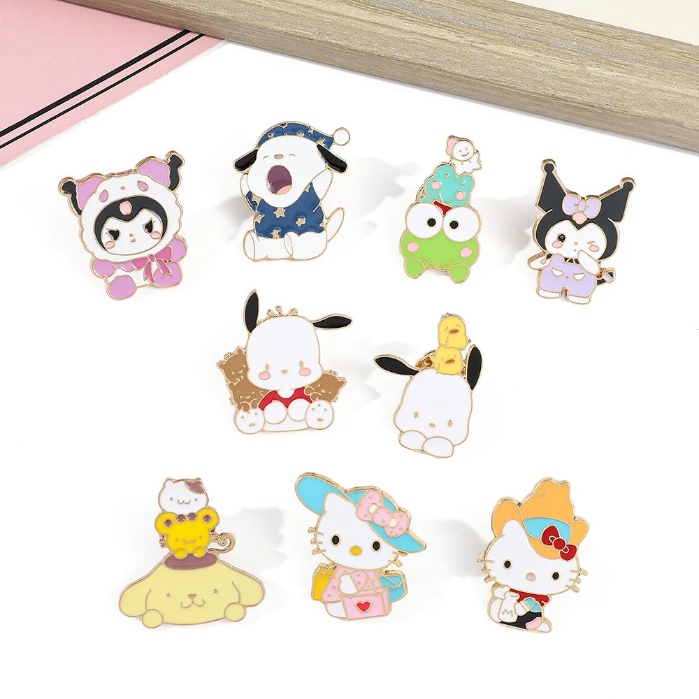 brooches with Pochacco Designs by Sanrio