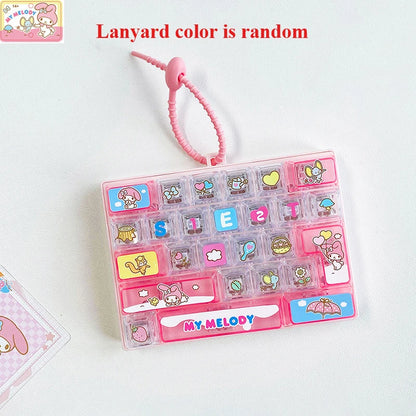Sanrio Cute Clicky Keyboard Keychain | 26 Keys